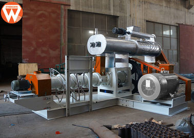 4T/H machten Art Fisch-Zufuhr-Extruder-Maschine mit Schraube 200mm der Modulator-Energie-5.5KW nass